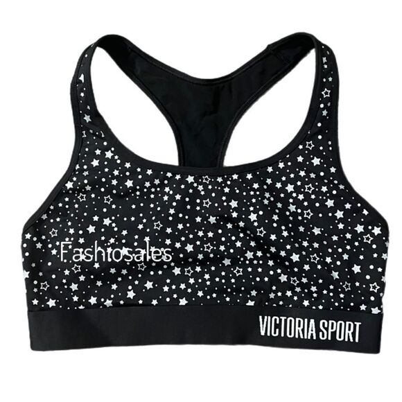 Victorias Secret The Player Unlined Racerback Sport Bra Medium Support black - Picture 1 of 4